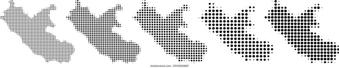 Lazio Italy map halftone in different sizes.eps
