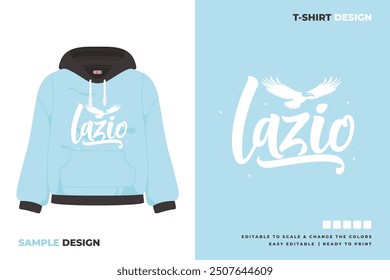 lazio lettering art sweater design