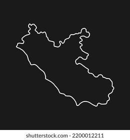 Lazio Map. Region of Italy. Vector illustration.