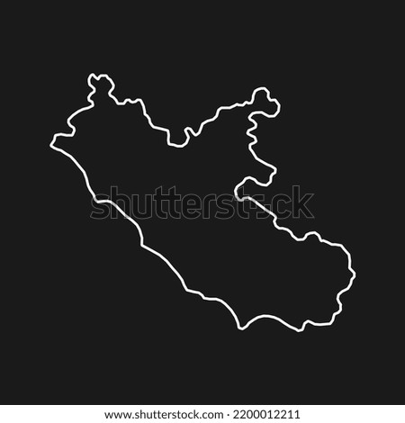 Lazio Map. Region of Italy. Vector illustration.