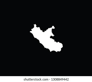 Lazio outline map Italy region 