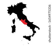 Lazio Province highlighted on Italy map Vector EPS 10