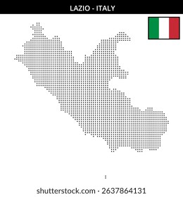 Lazio region details marked with dots