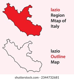 lazio region map of Italy