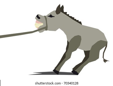 lazy angry donkey
