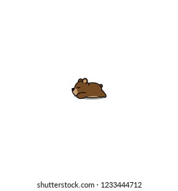 Lazy bear sleeping icon, vector illustration