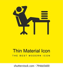 Lazy bright yellow material minimal icon or logo design