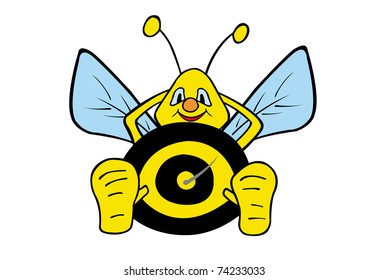 lazy bumble bee illustration