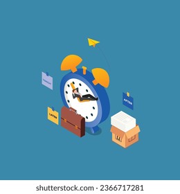 Lazy businessman dreaming and procrastinating instead of working 3d vector illustration concept for banner, website, illustration, landing page, flyer, etc
