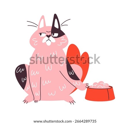 Lazy cat refuses to eat