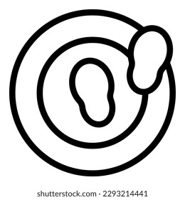 Lazy circle icon outline vector. Comfort zone. Work escape