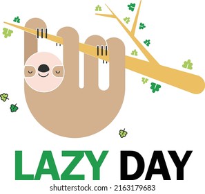 Lazy day vector art design