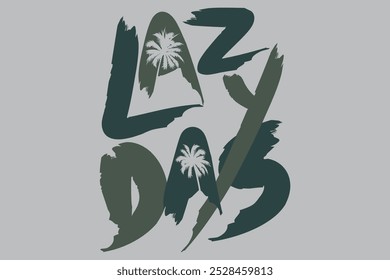 Projeto de impressão da ilustração Lazy Days