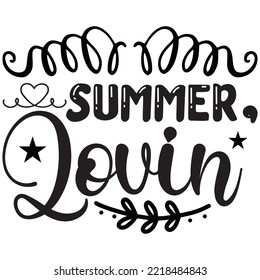 Lazy Days of Summer T-shirt Design Vector File.