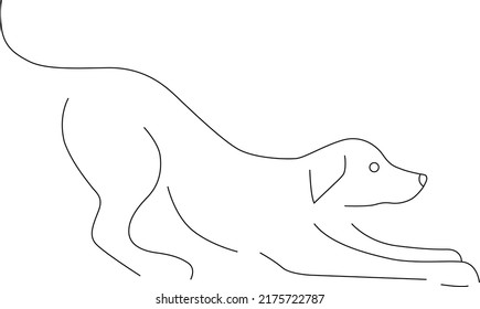 A lazy dog of art line