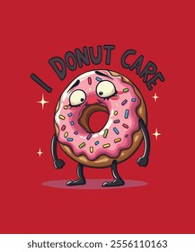 Lazy Donut Vibes i Donut Care T-Shirt Design Perfect for Relaxed Days