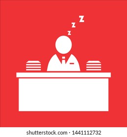 Lazy Employee icon, stock vector illustration, EPS10.