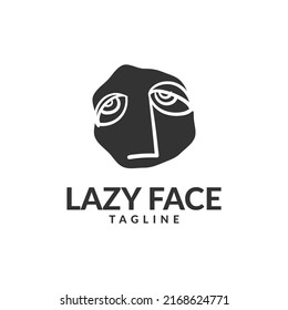 lazy face abstract doodle vector logo design element