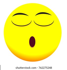 Lazy face icon with yellow color emoji 