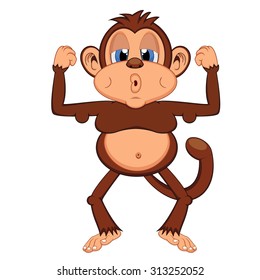 lazy and fat monkey