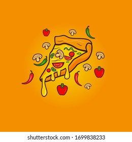 The Lazy Fly Cheese Pizza with Chilli,  tomato, and mushroom