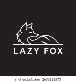 Ícone de raposa lenta, design de logotipo, ilustração de vetor