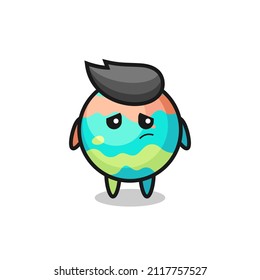 el gesto perezoso del personaje de la caricatura de las bombas de baño , diseño de estilo lindo para camiseta, pegatina, elemento logo