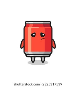 the lazy gesture of drink can cartoon character , cute style design for t shirt, sticker, logo element