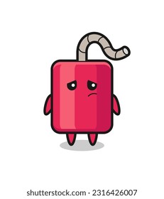 el gesto perezoso del personaje de la caricatura dinamita , diseño de estilo lindo para camiseta, pegatina, elemento logo