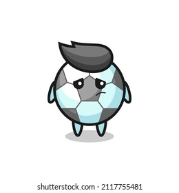 the lazy gesture of football cartoon character , cute style design for t shirt, sticker, logo element