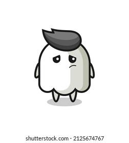 the lazy gesture of ghost cartoon character , cute style design for t shirt, sticker, logo element