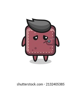 the lazy gesture of leather wallet cartoon character , cute style design for t shirt, sticker, logo element