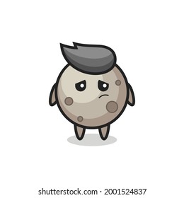 the lazy gesture of moon cartoon character , cute style design for t shirt, sticker, logo element