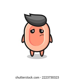 the lazy gesture of soap cartoon character , cute style design for t shirt, sticker, logo element