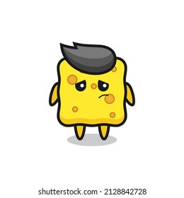 the lazy gesture of sponge cartoon character , cute style design for t shirt, sticker, logo element