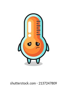 the lazy gesture of thermometer cartoon character , cute style design for t shirt, sticker, logo element