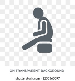 lazy human icon. Trendy flat vector lazy human icon on transparent background from Feelings collection. 