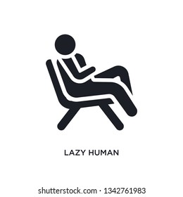 lazy human isolated icon. simple element illustration from feelings concept icons. lazy human editable logo sign symbol design on white background. can be use for web and mobile