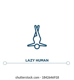 lazy human outline vector icon. simple element illustration. lazy human outline icon from editable feelings concept. can be used for web and mobile
