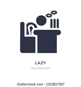 lazy icon on white background. Simple element illustration from People concept. lazy sign icon symbol design.