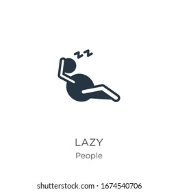 Lazy icon vector. Trendy flat lazy icon from people collection isolated on white background. Vector illustration can be used for web and mobile graphic design, logo, eps10