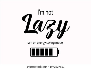 lazy lettering vector art design 