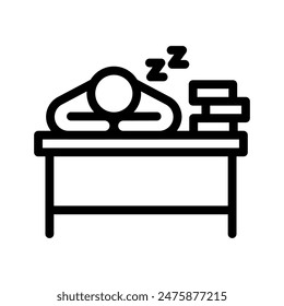 lazy line icon illustration vector graphic. Simple element illustration vector graphic, suitable for app, websites, and presentations isolated on white background