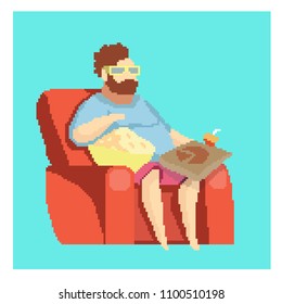 Lazy Man Pixel Art