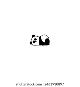 Lazy Panda liegend Cartoon; Vektor-Illustration