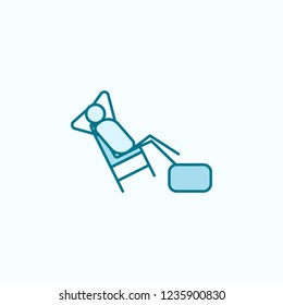 lazy person outline icon