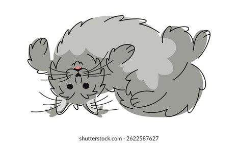 Jogador preguiçoso mão de gato desenhado