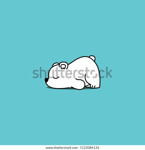 Lazy Polar Bear Cartoon Vector Illustration Stock Vector (Royalty Free ...