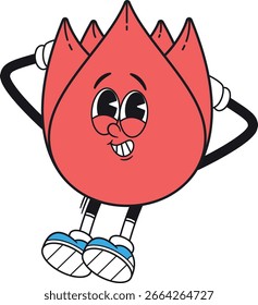 Caráter tardio de flor vermelha procrastinante