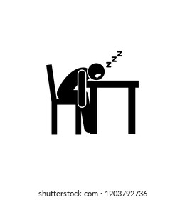 lazy, sleeping icon. Element of man negative character icon for mobile concept and web apps. Detailed lazy, sleeping icon can be used for web and mobile